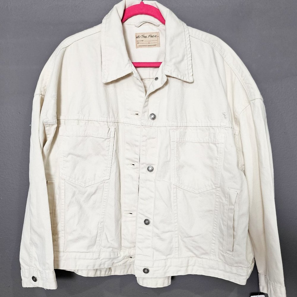 Free People Opal Denim Jacket Size Large NWT